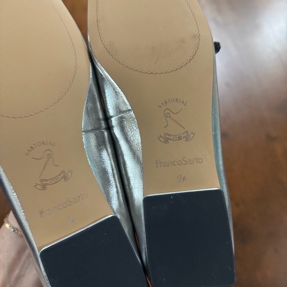Franco Sarto Tayana Mary Jane Silver Metallic Size 7.5 - Picture 6 of 7